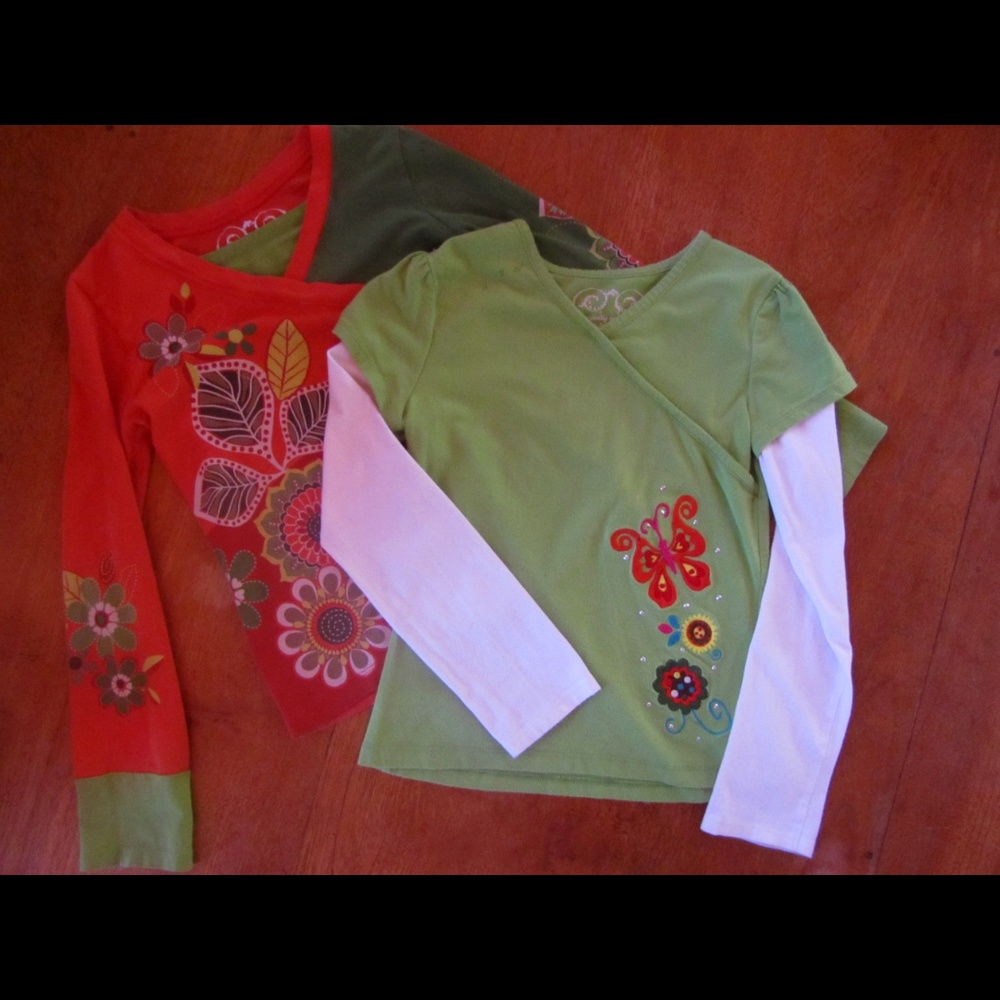 The Childrens Place 2 Shirt Top Lot SZ 7 8